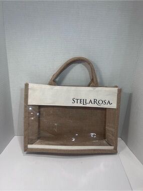 Natural Jute Tote with Clear Window